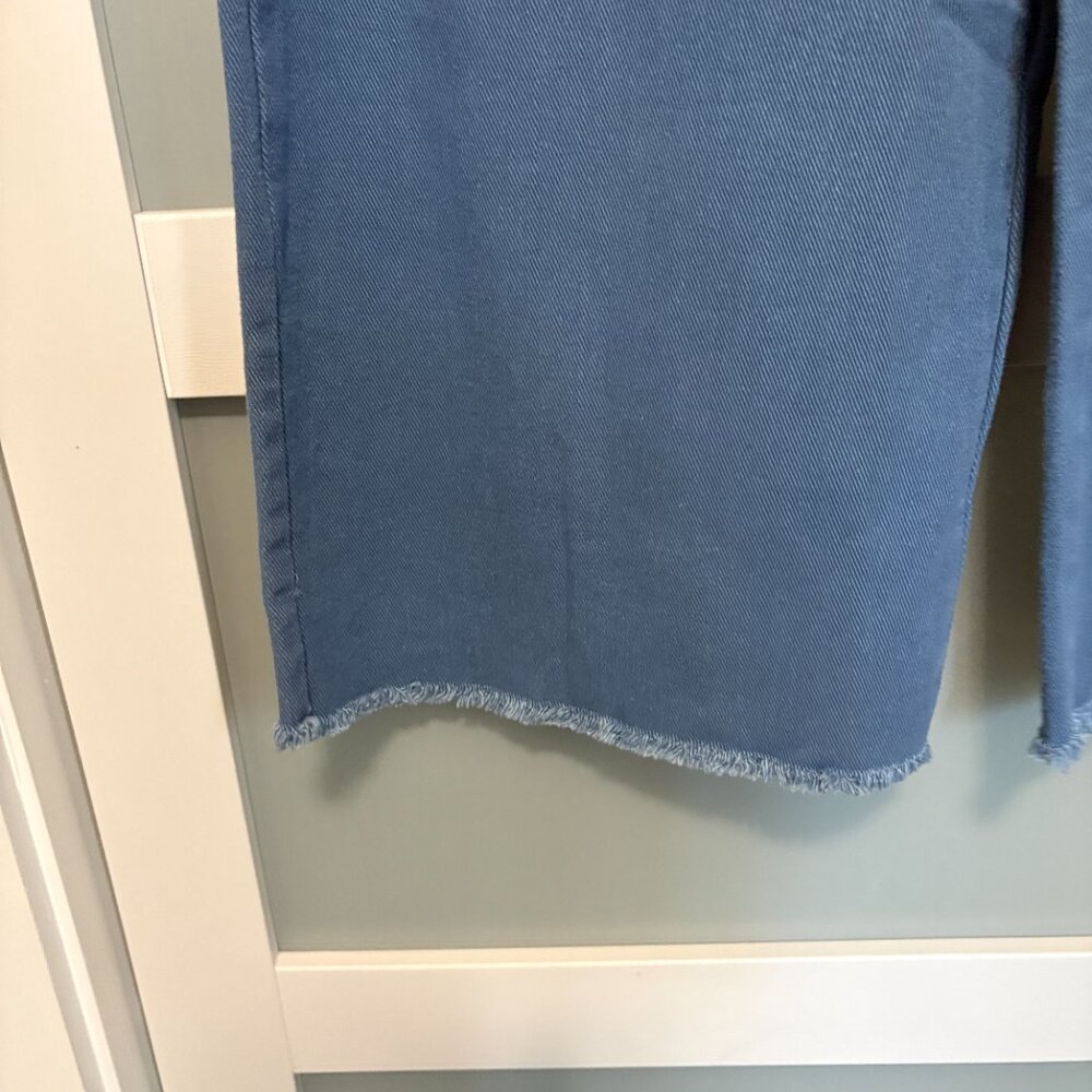 Umgee Wide Leg Denim Jeans Frayed Bottom Pants sz Large NEW NWT - Picture 4 of 6